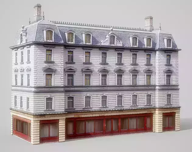 European building 03 Low-poly 3D model