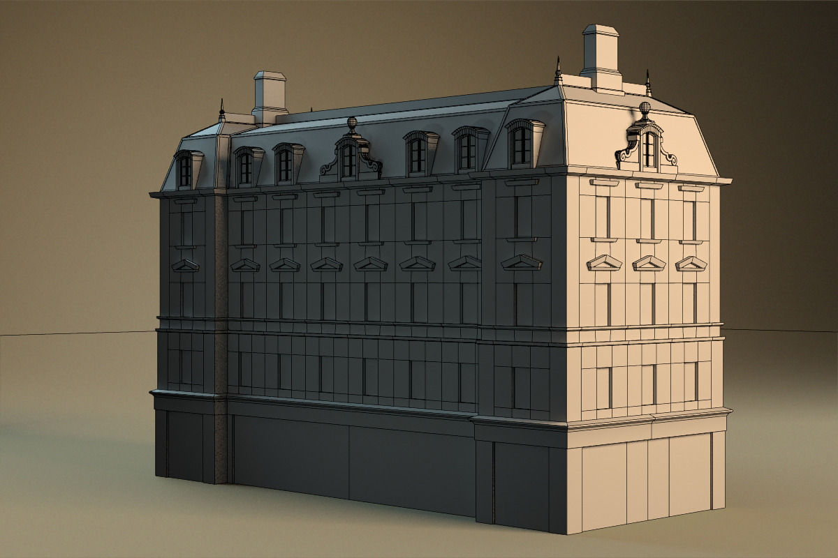 European building 03 Low-poly 3D model_28
