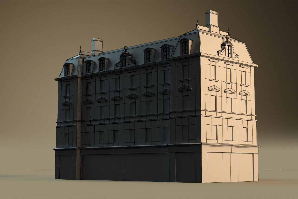 European building 03 Low-poly 3D model_30