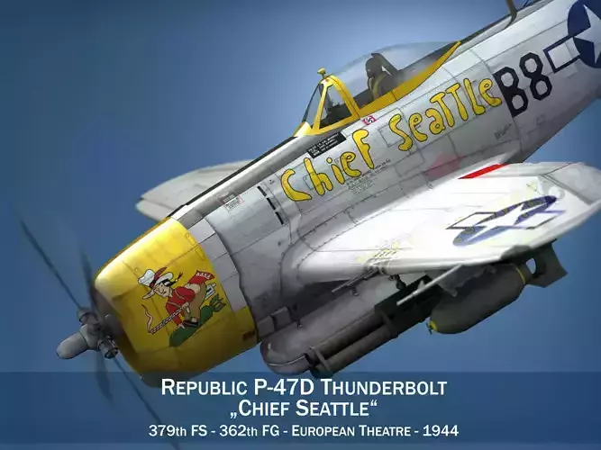 Republic P-47 Thunderbolt - Chief Seattle 3D model