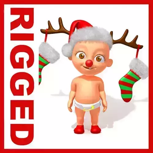 Baby Jake Christmas Rigged  3D model