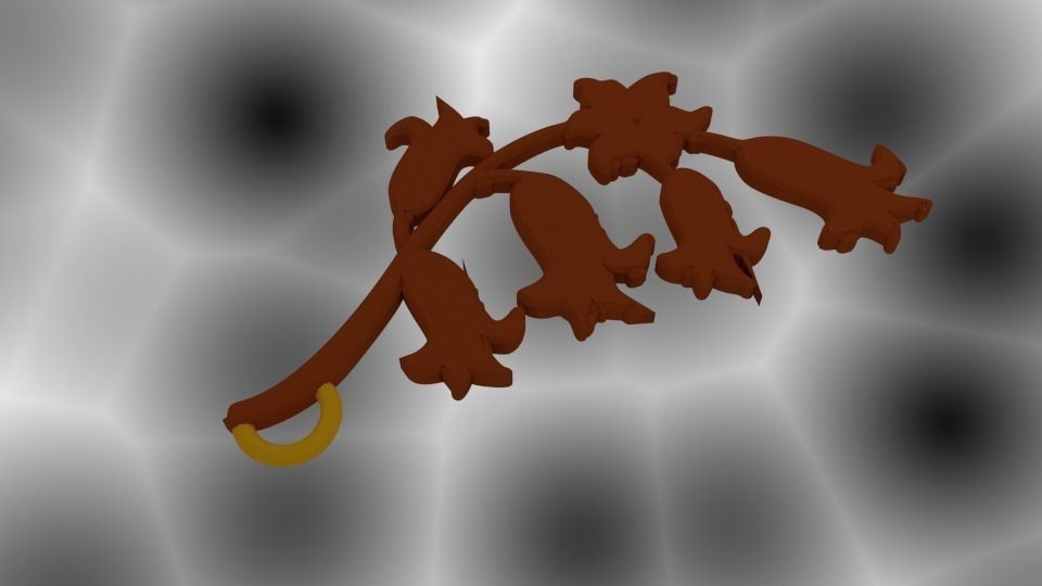 Pendant flower 3D print model_0