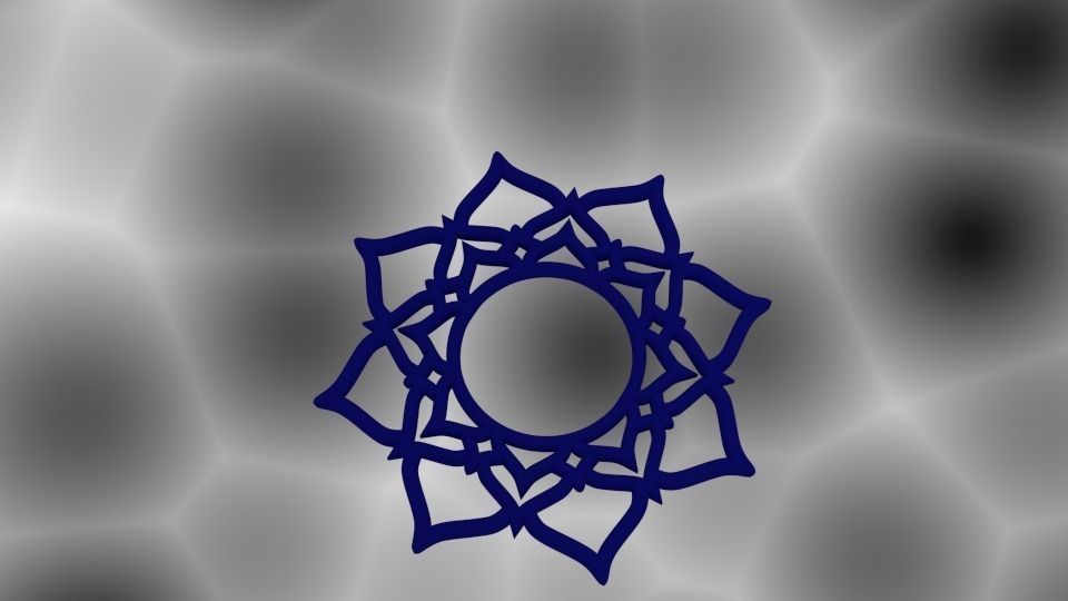 Pendant islamic symbol 3D print model_0