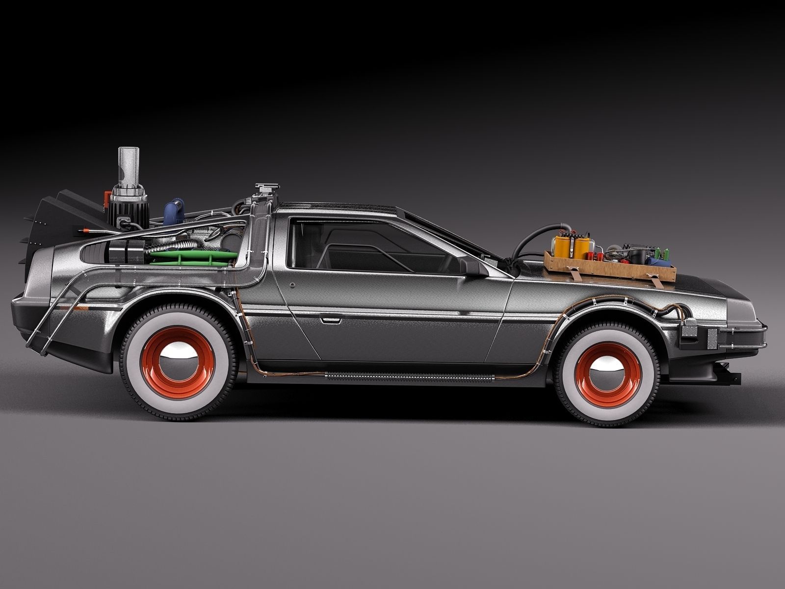 Back To The Future Delorean Episode 3 Wild... 3D Model .max .obj .3ds
