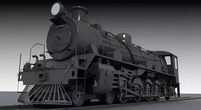 steam locomotive rsh 3D model