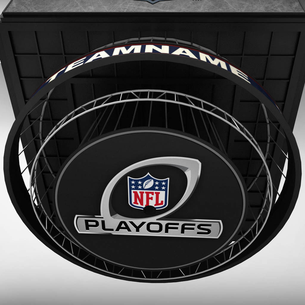 Jumbotron squared scoreboard display 3D model_2