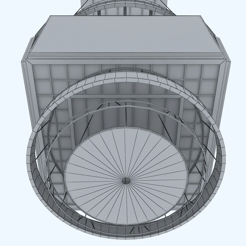 Jumbotron squared scoreboard display 3D model_10