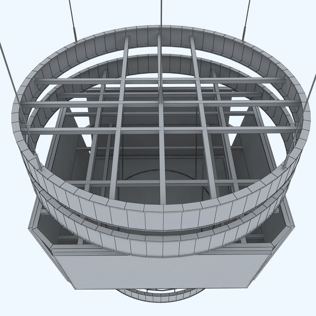 Jumbotron squared scoreboard display 3D model_8