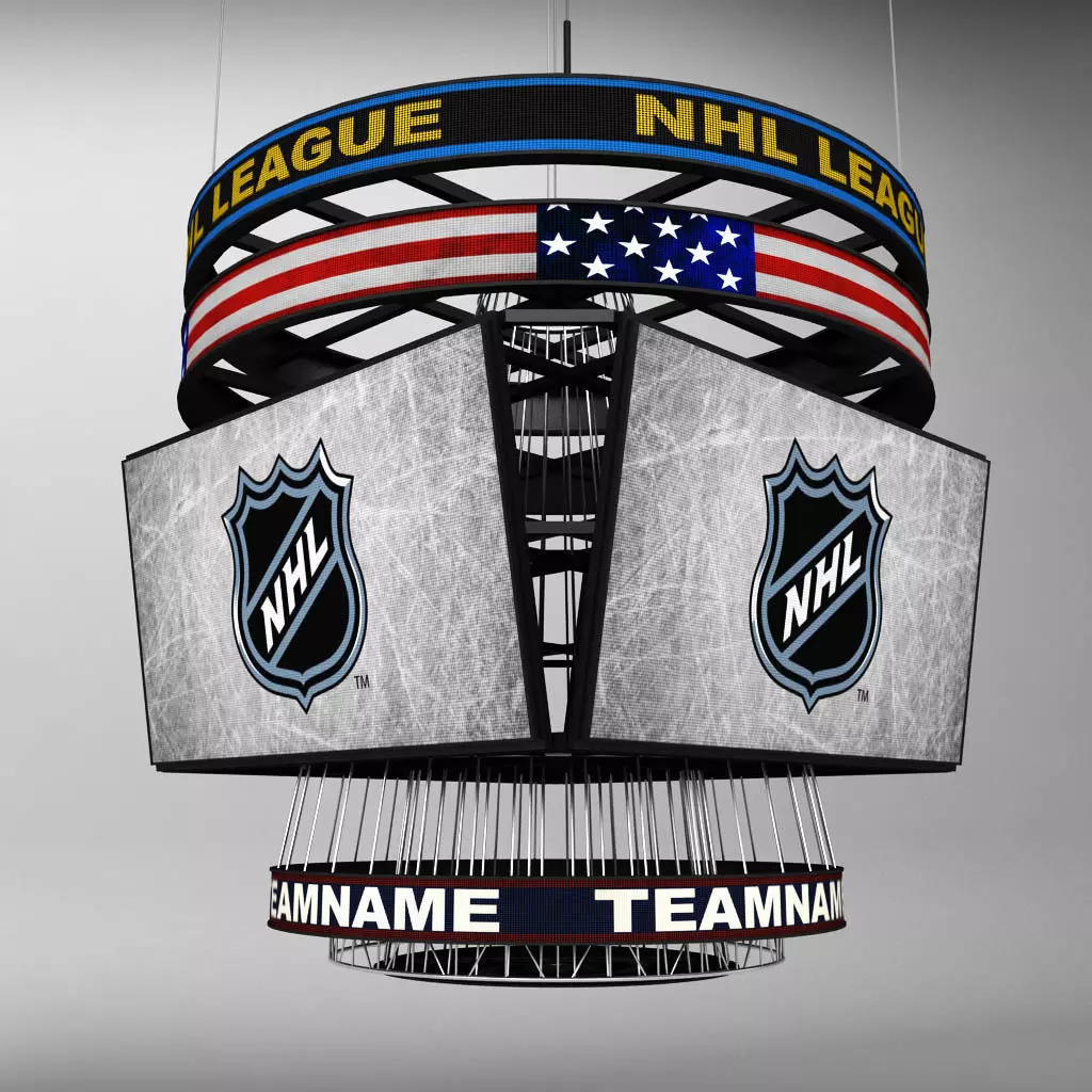 Jumbotron squared scoreboard display 3D model_0