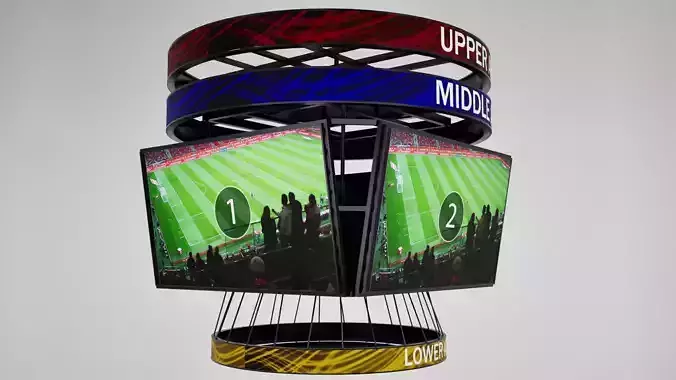 Jumbotron squared scoreboard display