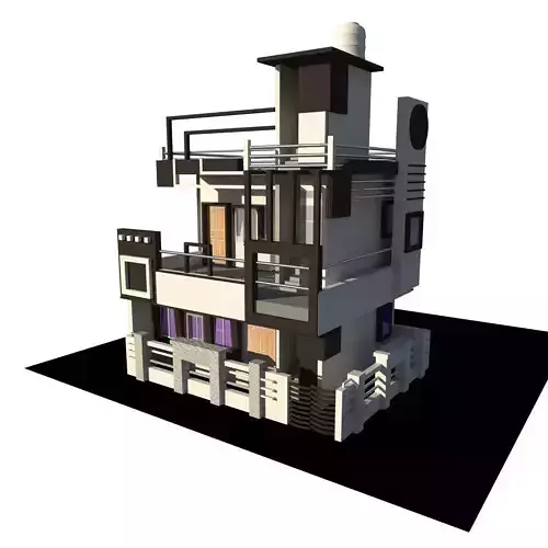Indian 3D Home Low-poly 3D model