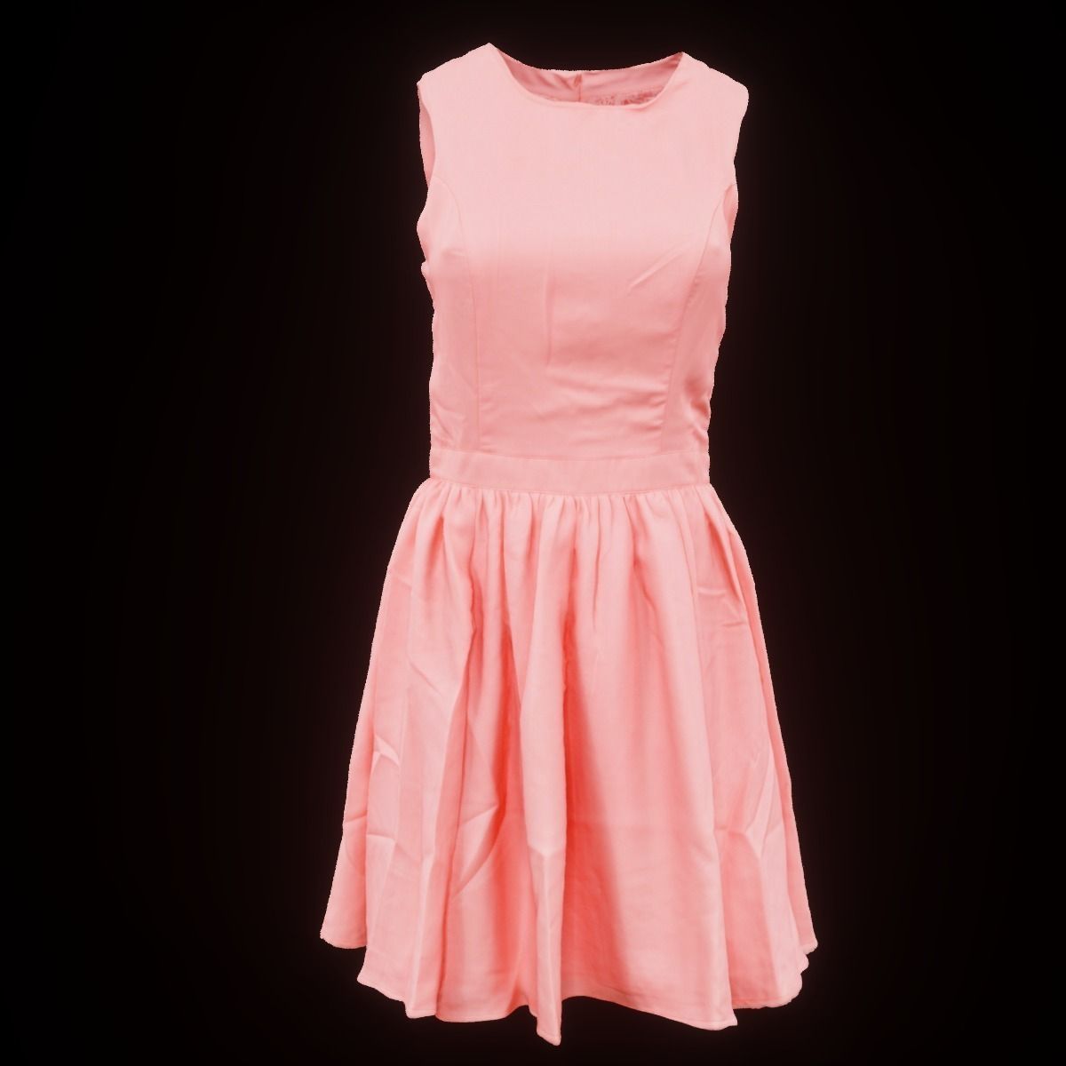 Salmon Coloured Dress Low-poly 3D model_1