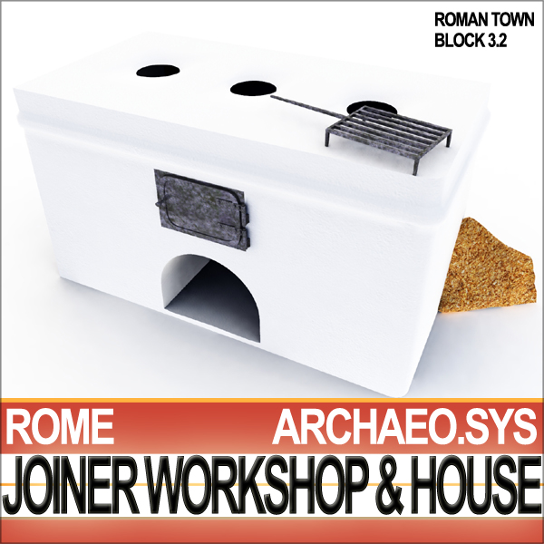 Ancient Roman Town Joiner Workshop House 3 2 3D model_21