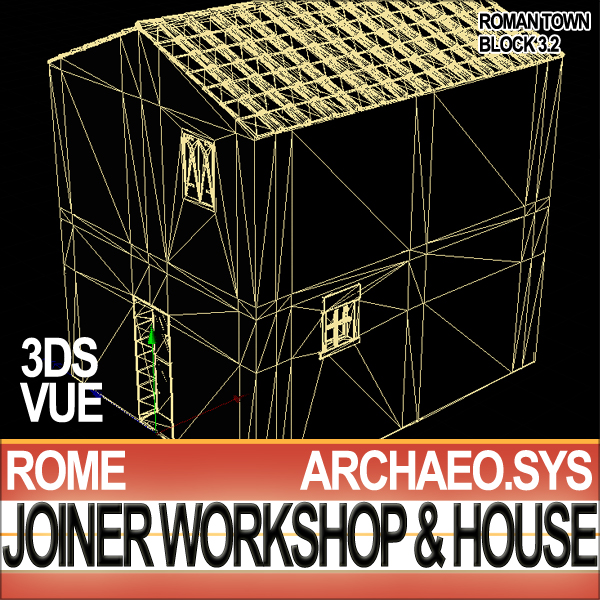 Ancient Roman Town Joiner Workshop House 3 2 3D model_32