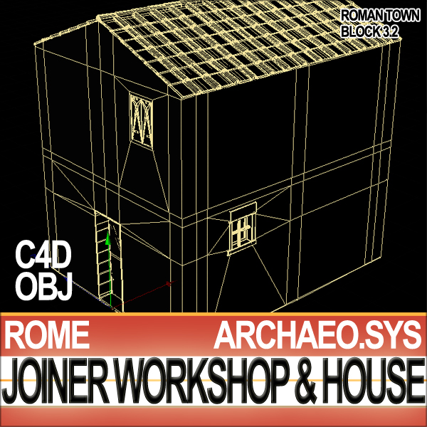 Ancient Roman Town Joiner Workshop House 3 2 3D model_31