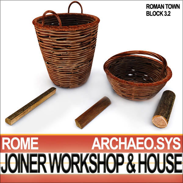 Ancient Roman Town Joiner Workshop House 3 2 3D model_30