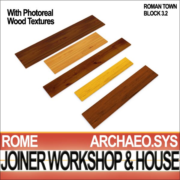 Ancient Roman Town Joiner Workshop House 3 2 3D model_25