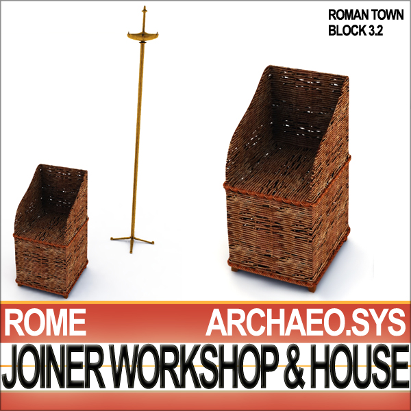 Ancient Roman Town Joiner Workshop House 3 2 3D model_23