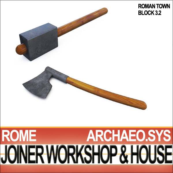 Ancient Roman Town Joiner Workshop House 3 2 3D model_16
