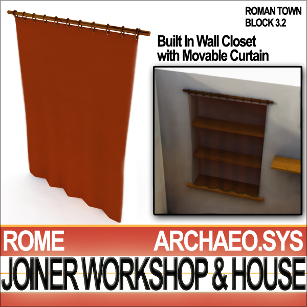 Ancient Roman Town Joiner Workshop House 3 2 3D model_24