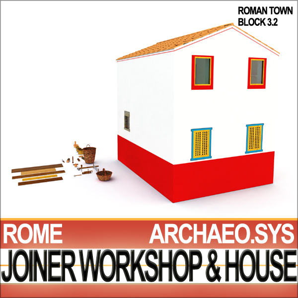 Ancient Roman Town Joiner Workshop House 3 2 3D model_3