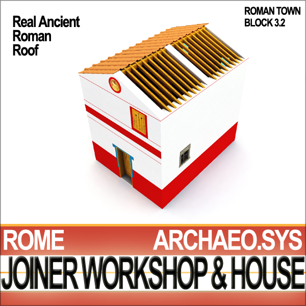 Ancient Roman Town Joiner Workshop House 3 2 3D model_6