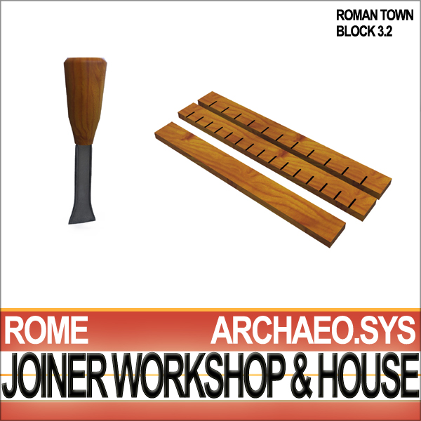 Ancient Roman Town Joiner Workshop House 3 2 3D model_14