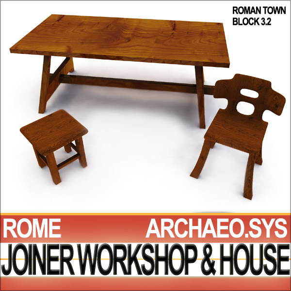 Ancient Roman Town Joiner Workshop House 3 2 3D model_20