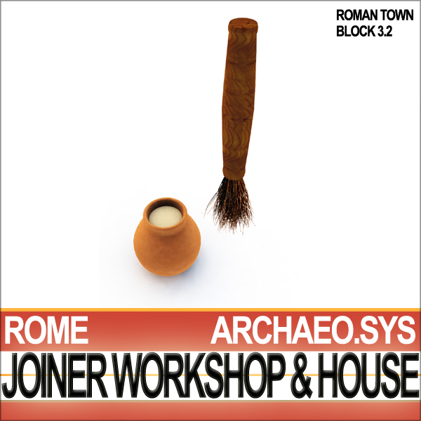 Ancient Roman Town Joiner Workshop House 3 2 3D model_29