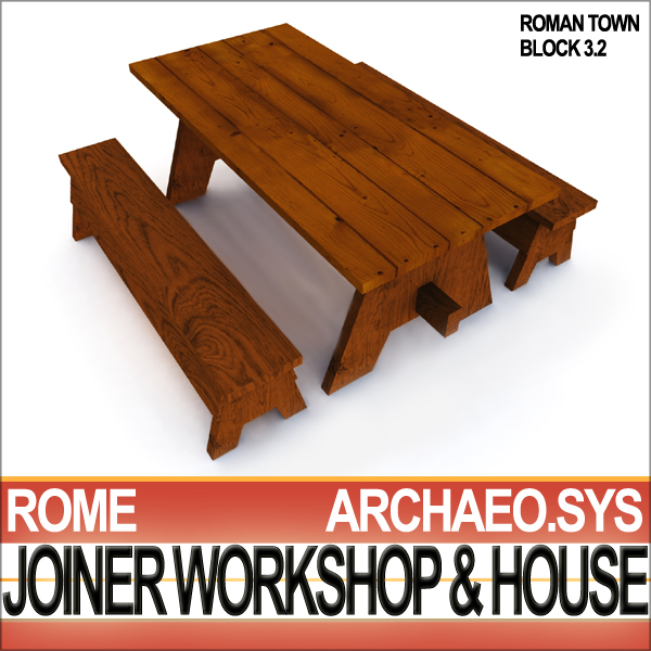 Ancient Roman Town Joiner Workshop House 3 2 3D model_26