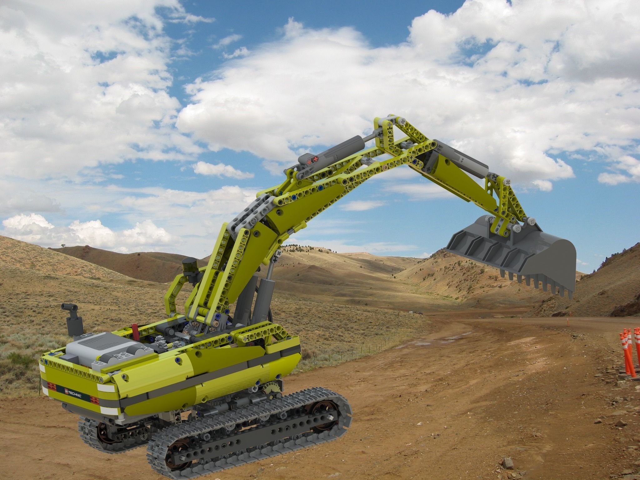 LEGO Technic - Motorized Excavator 3D model_5