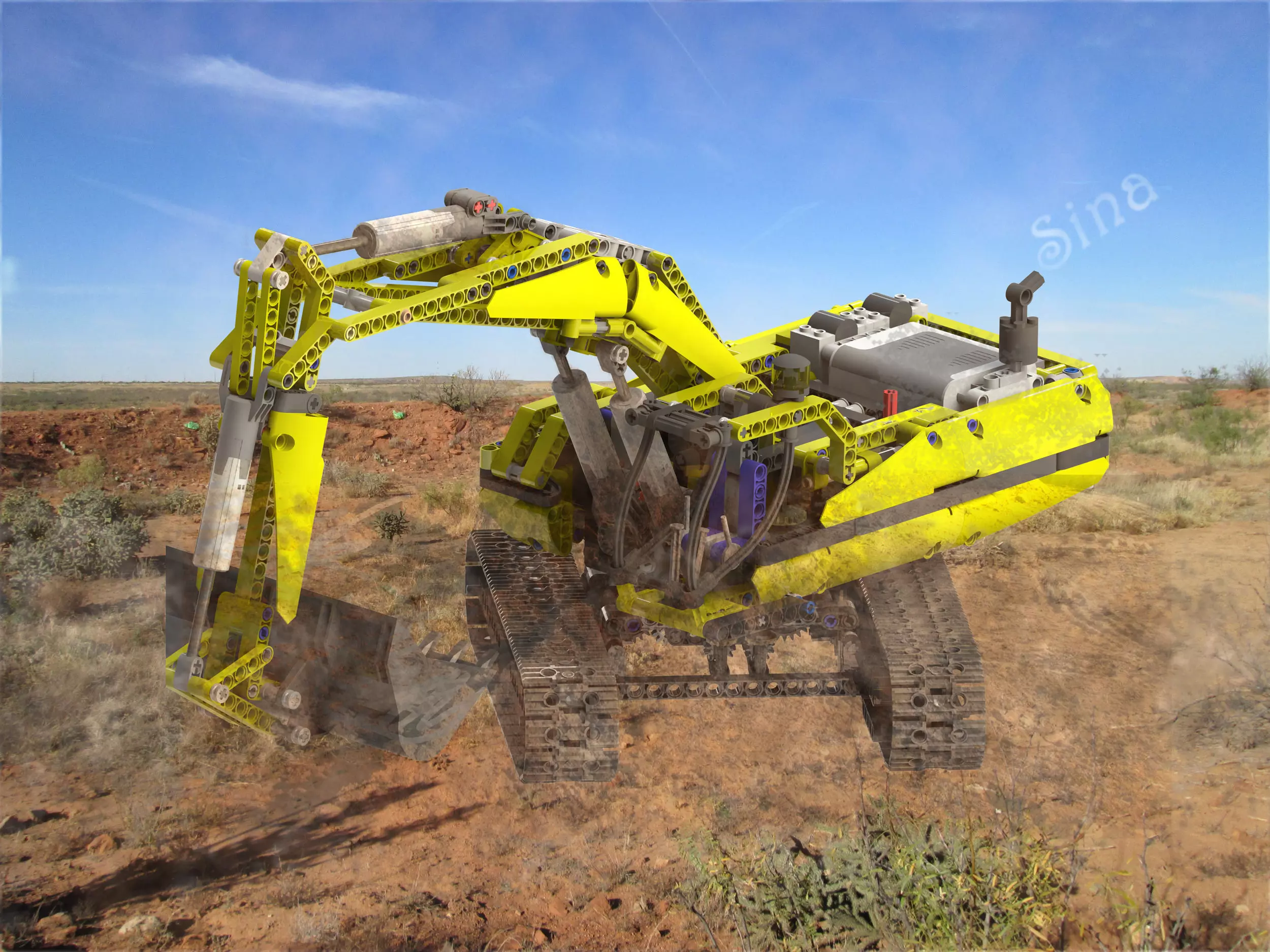 LEGO Technic - Motorized Excavator 3D model_0