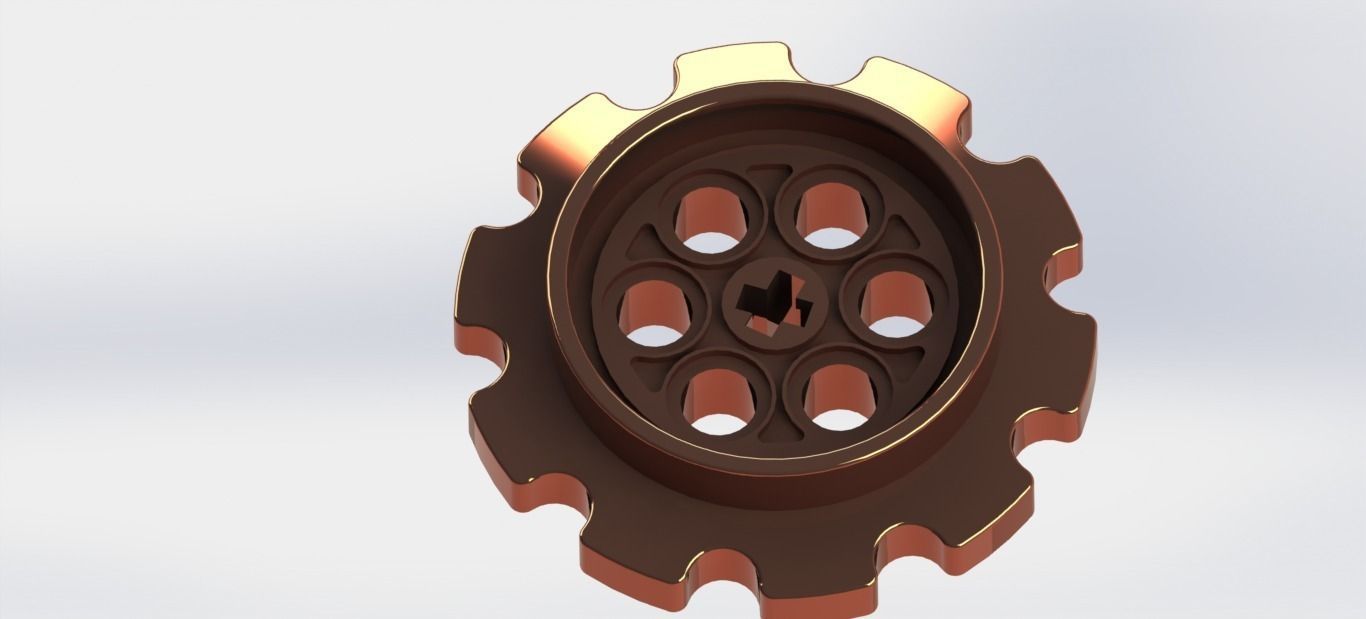 57519 Lego Technic Tread Sprocket Wheel Large 3D model_0