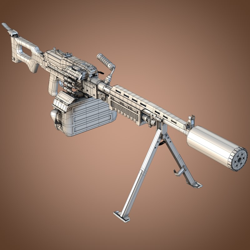 Kalashnikov Barsuk AEK-999 Machine Gun 3D model_12