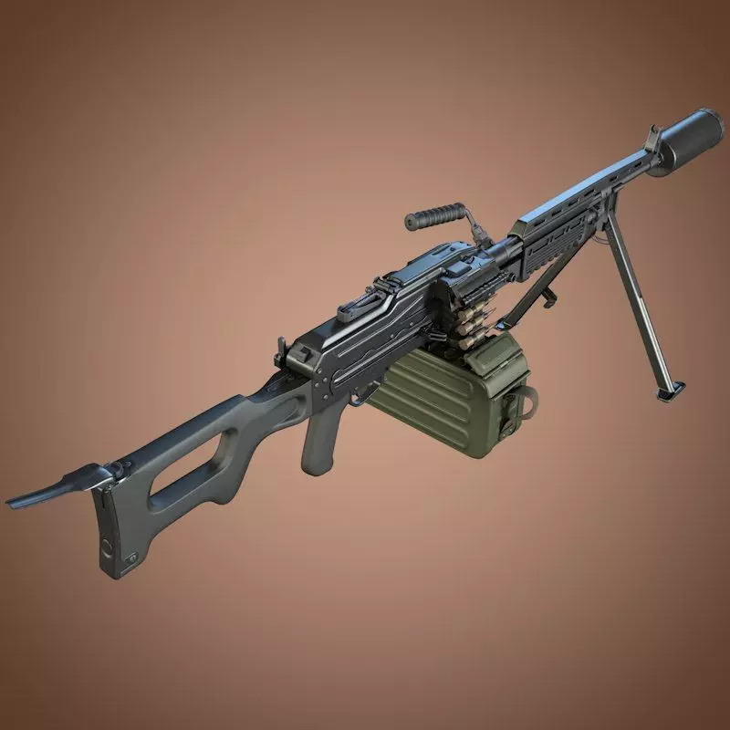 Kalashnikov Barsuk AEK-999 Machine Gun 3D model_0