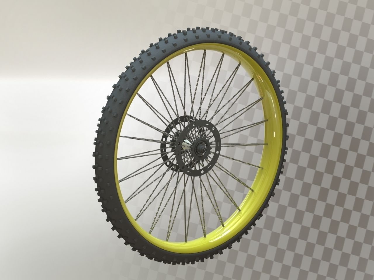 Bicycle Wheel Free 3D model_2