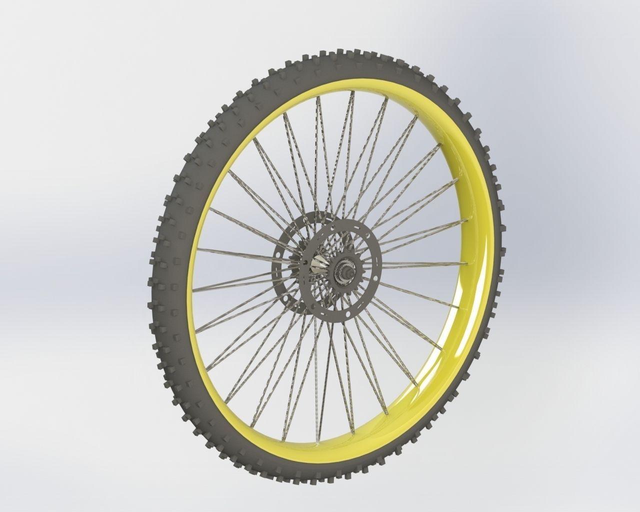 Bicycle Wheel Free 3D model_1