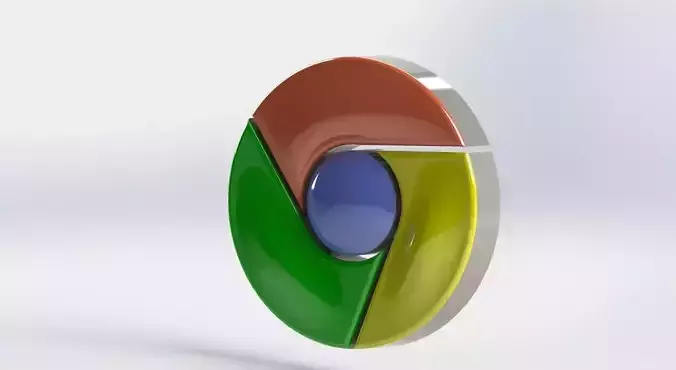 Google Chrome Icon Free 3D model