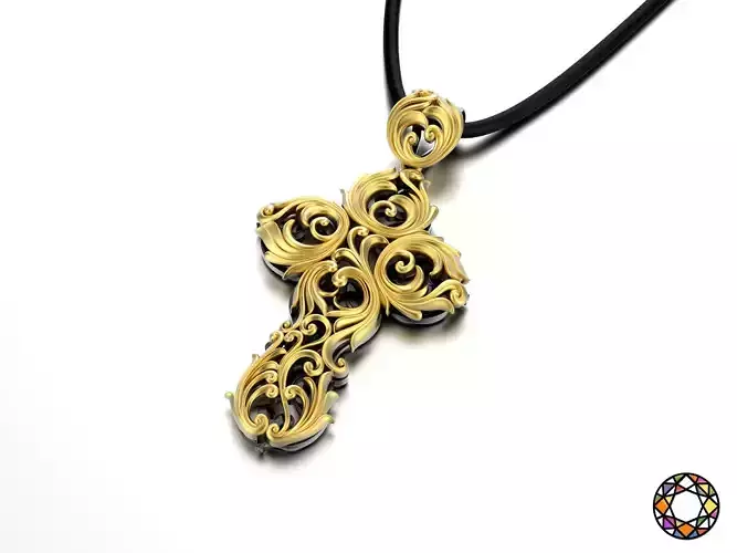 Stylized cross 0159 3D print model