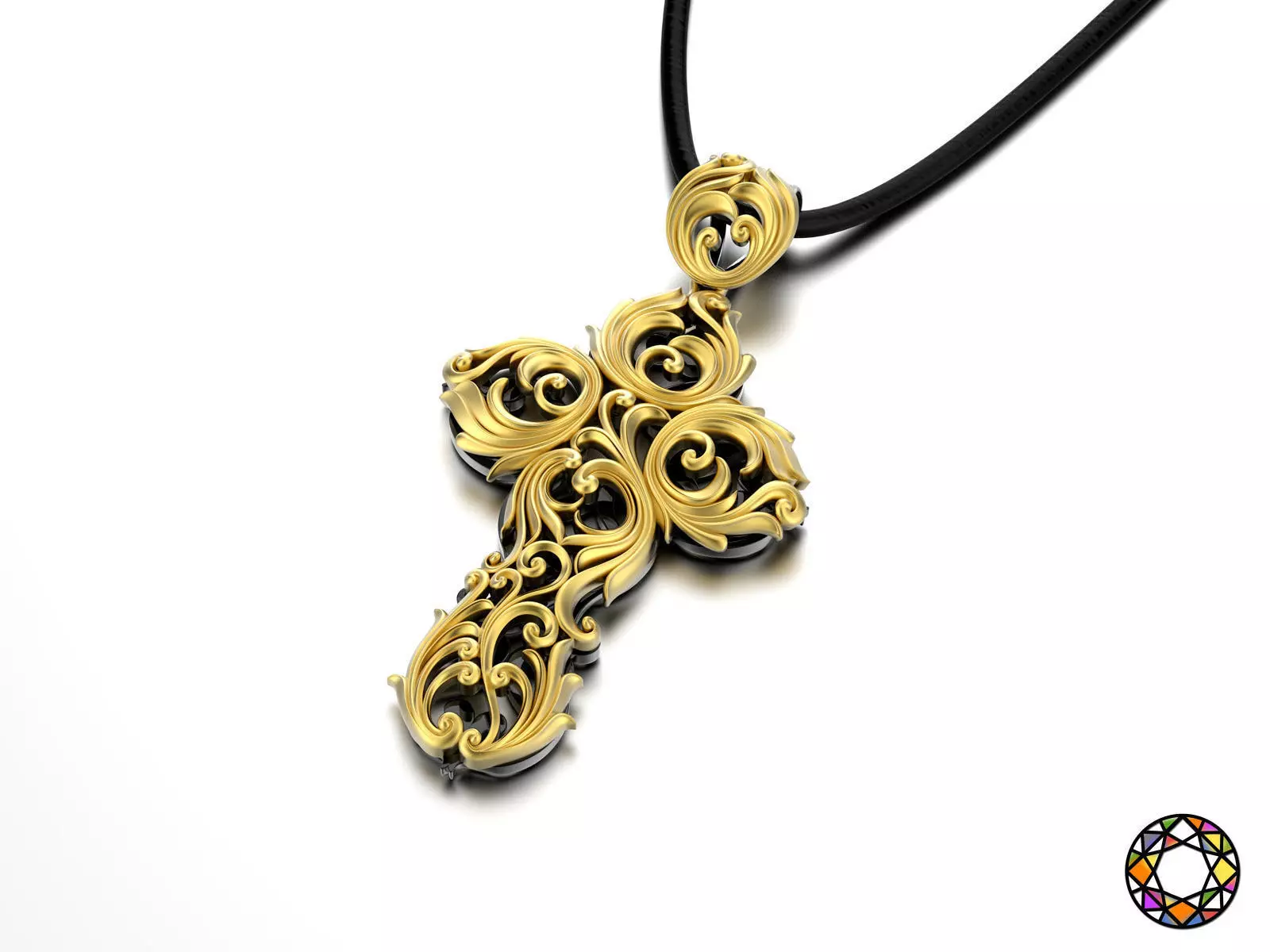 Stylized cross 0159 3D print model_0