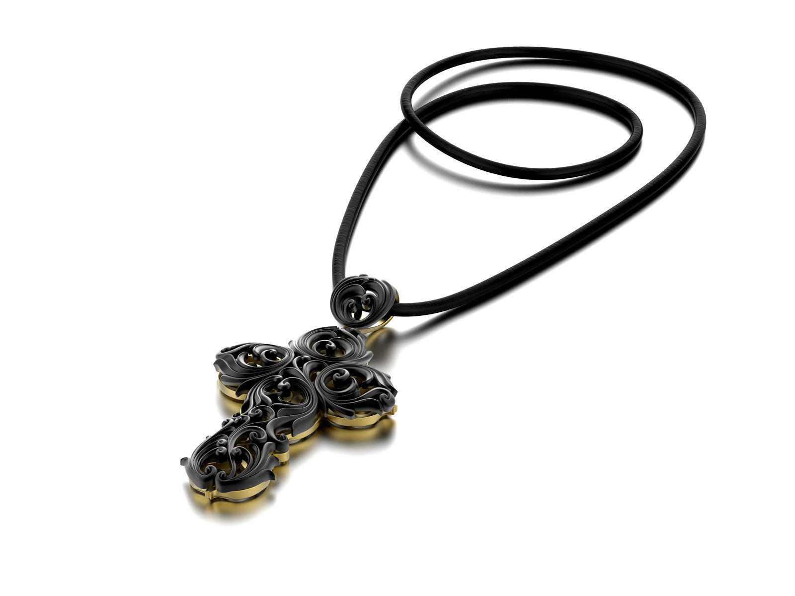 Stylized cross 0159 3D print model_4