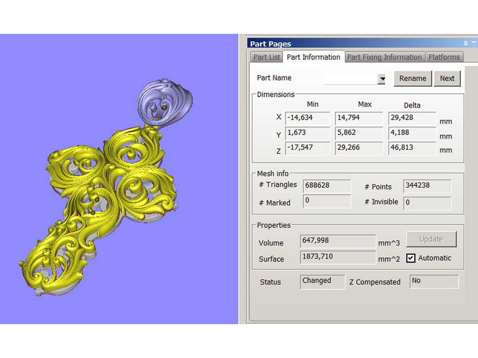 Stylized cross 0159 3D print model_8