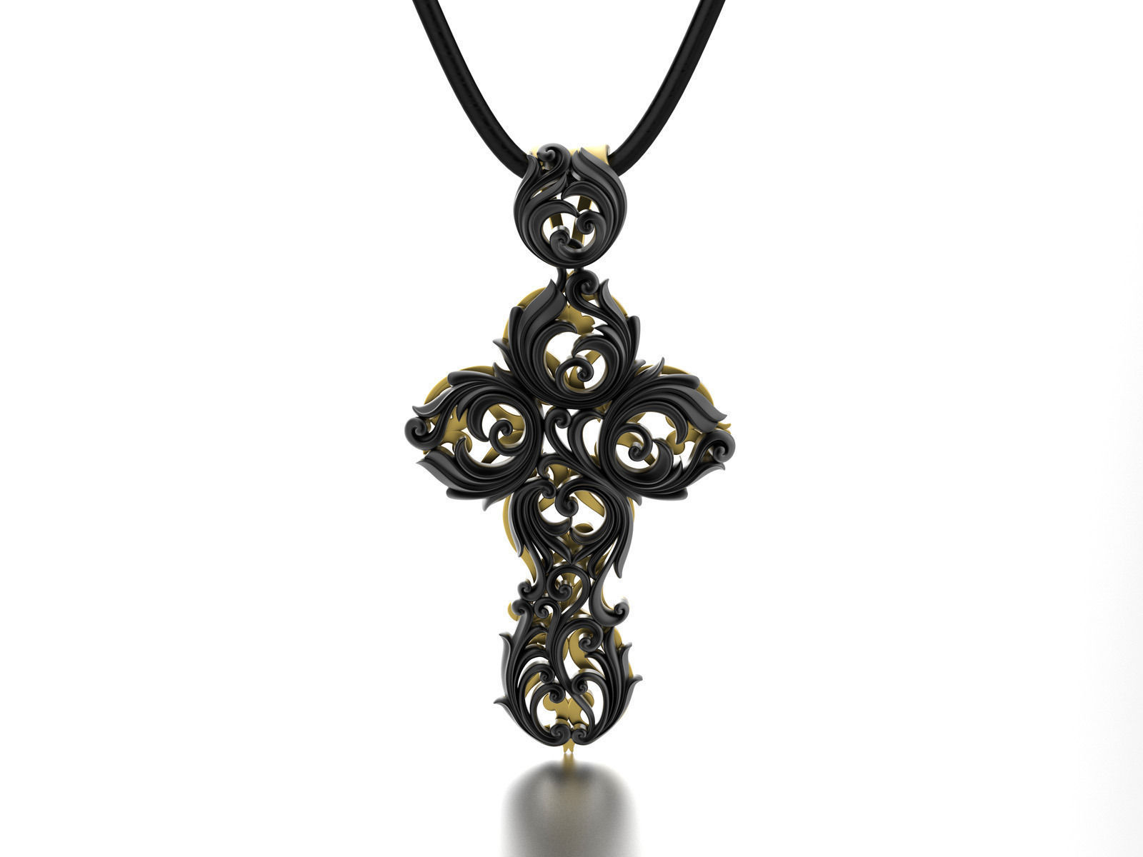 Stylized cross 0159 3D print model_2