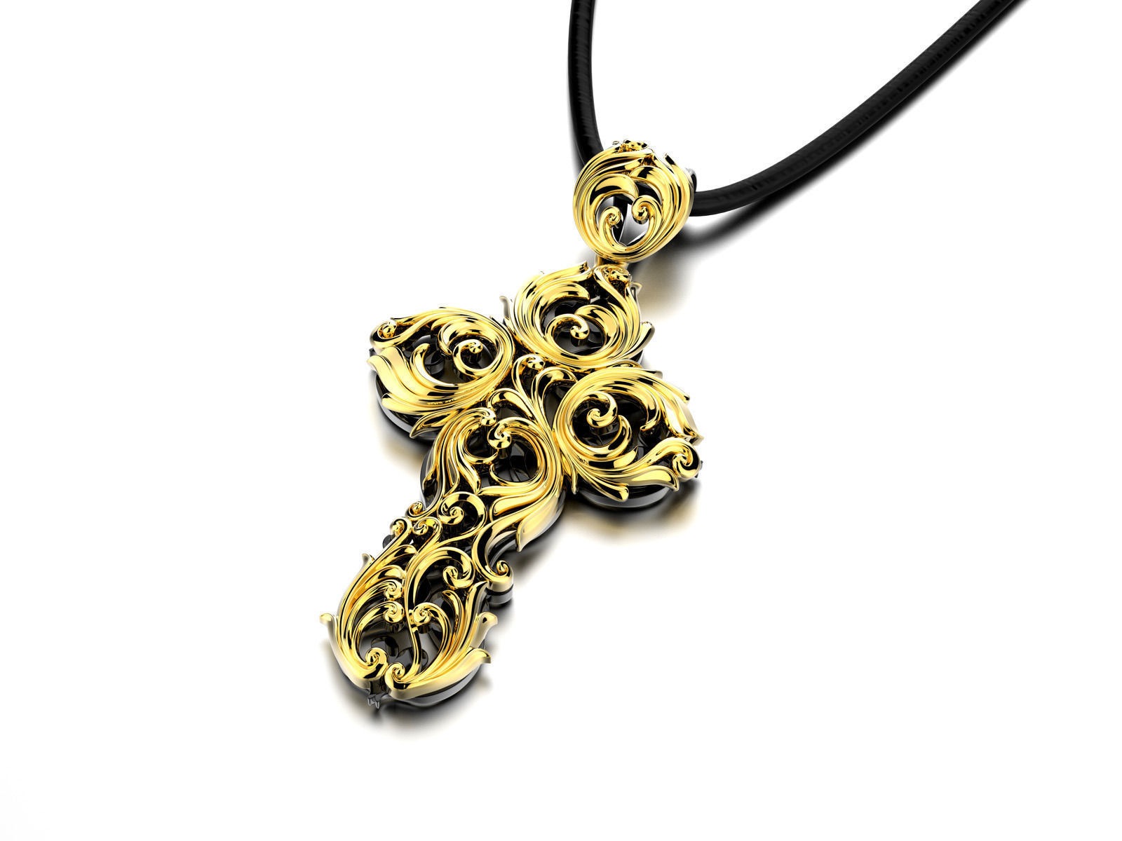 Stylized cross 0159 3D print model_3