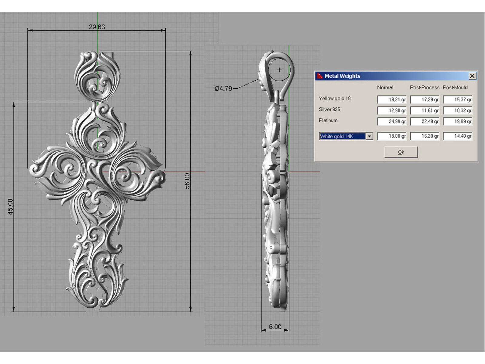 Stylized cross 0159 3D print model_9