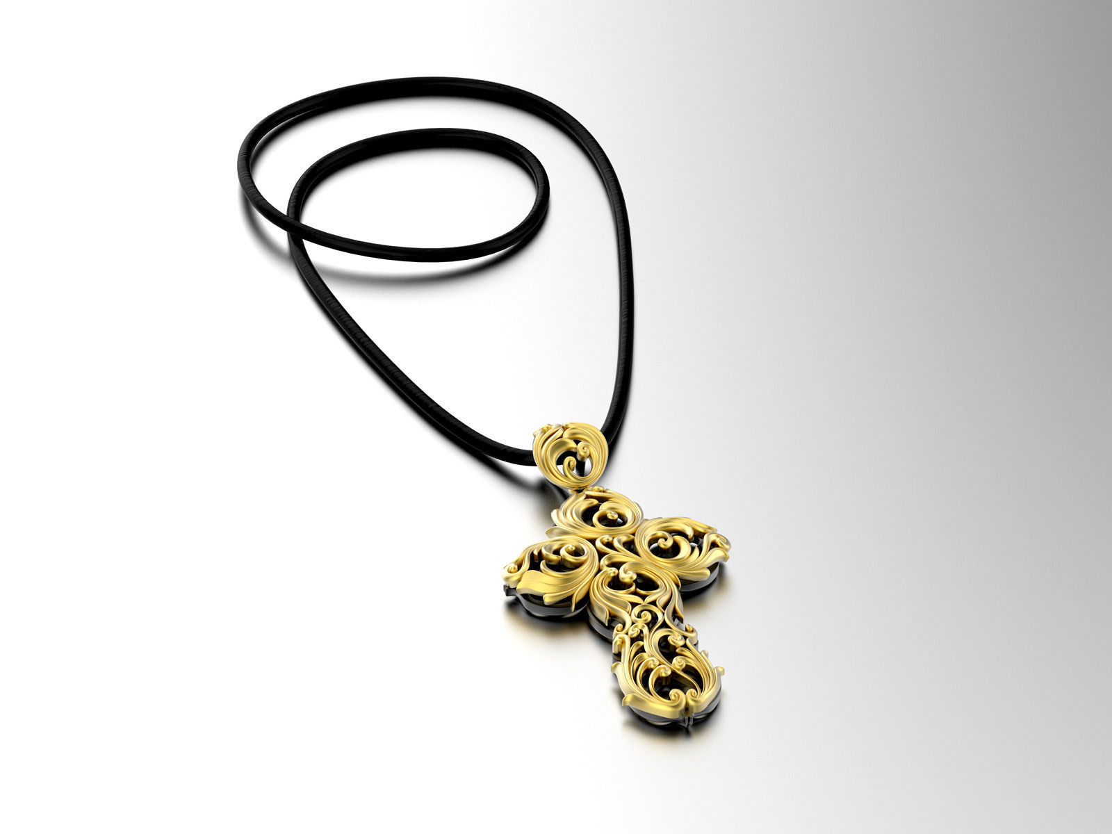 Stylized cross 0159 3D print model_5