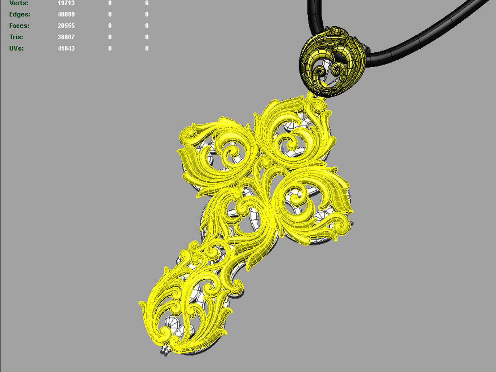 Stylized cross 0159 3D print model_10