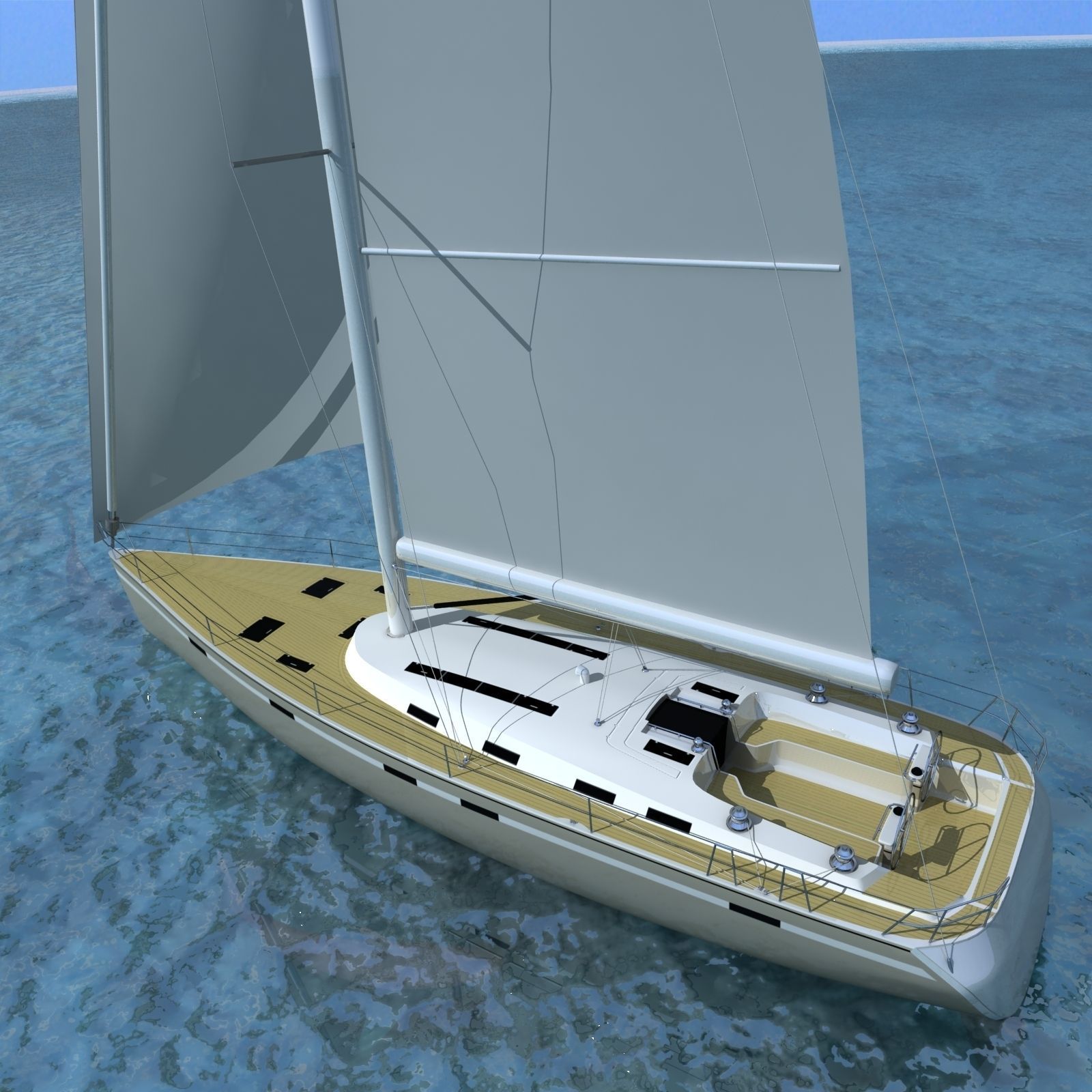 bavaria 55 cruiser 3D model_1