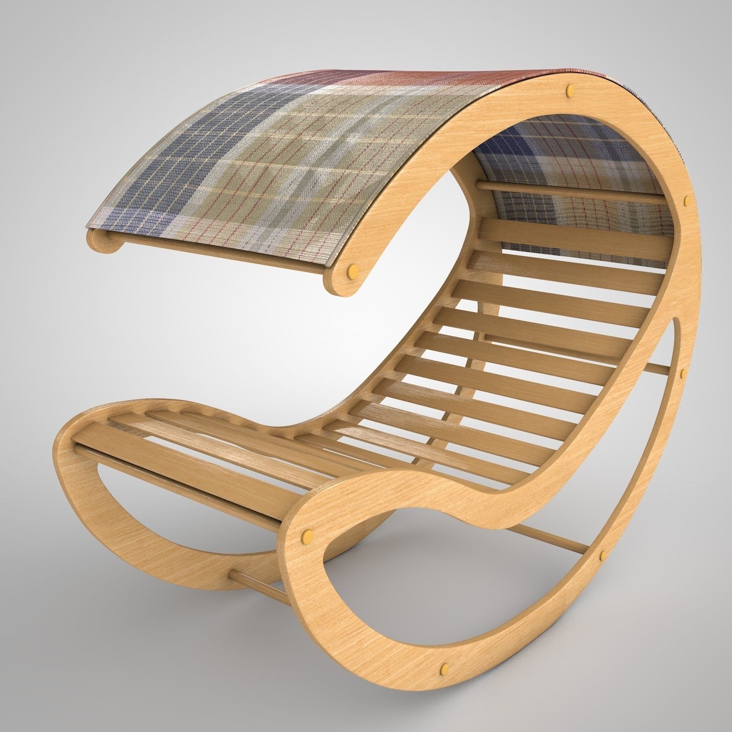 Deck chair 3D model_4