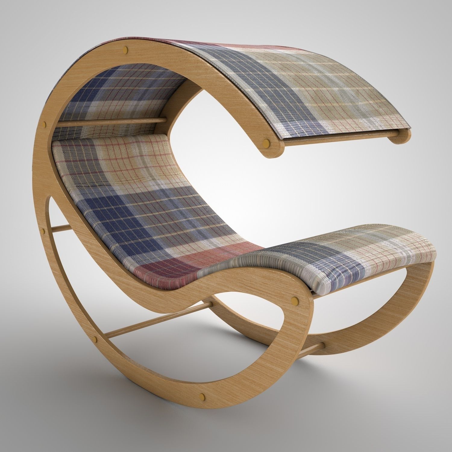 Deck chair 3D model_5